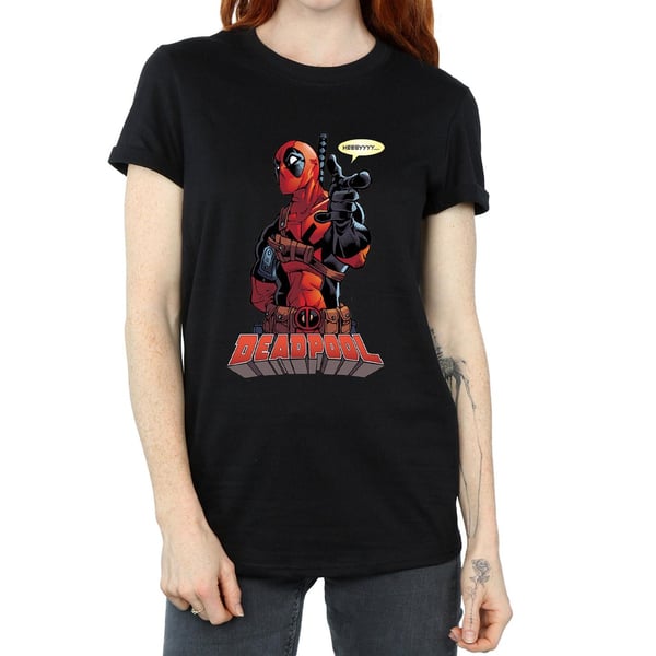 Deadpool Womens/Ladies Hey You Cotton Boyfriend T-Shirt