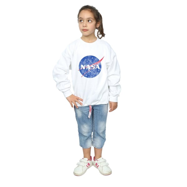 NASA Flickor Distressed Logotyp Bomullströja