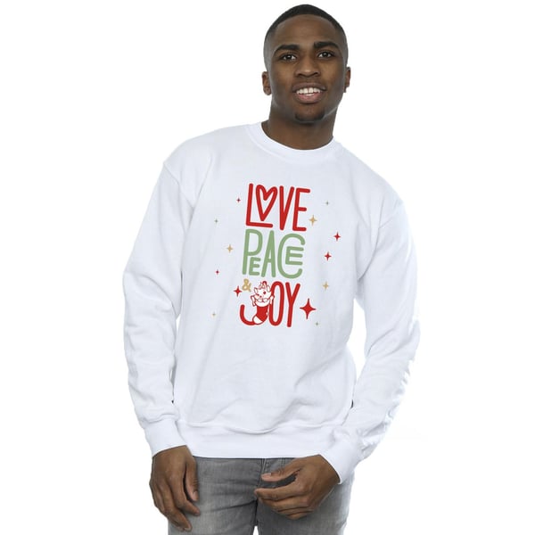 Disney Mens The Aristocats Marie Love Peace Joy Sweatshirt