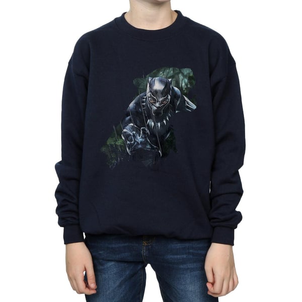 Black Panther Boys Wild Silhouette Cotton Sweatshirt