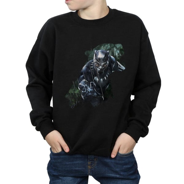 Black Panther Boys Wild Silhouette Cotton Sweatshirt