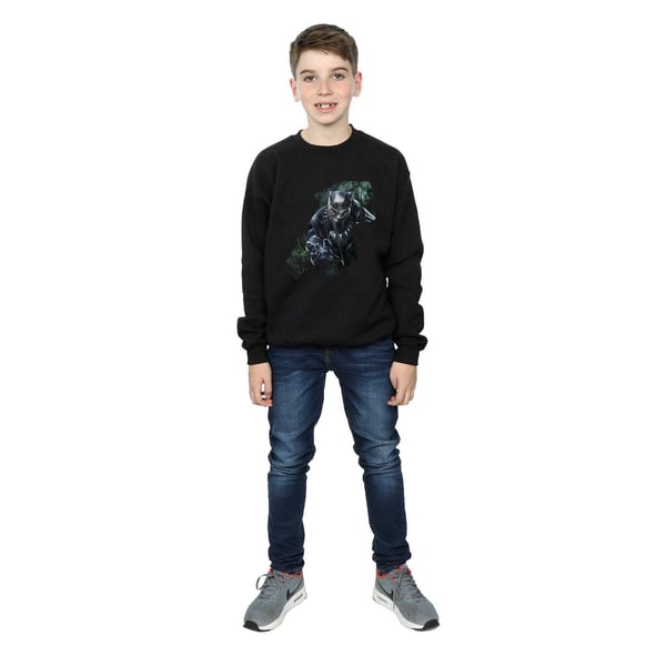 Black Panther Boys Wild Silhouette Cotton Sweatshirt