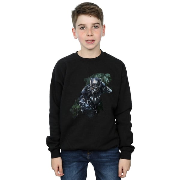 Black Panther Boys Wild Silhouette Cotton Sweatshirt