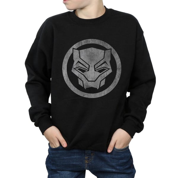 Marvel Boys Black Panther Distressed Icon Sweatshirt