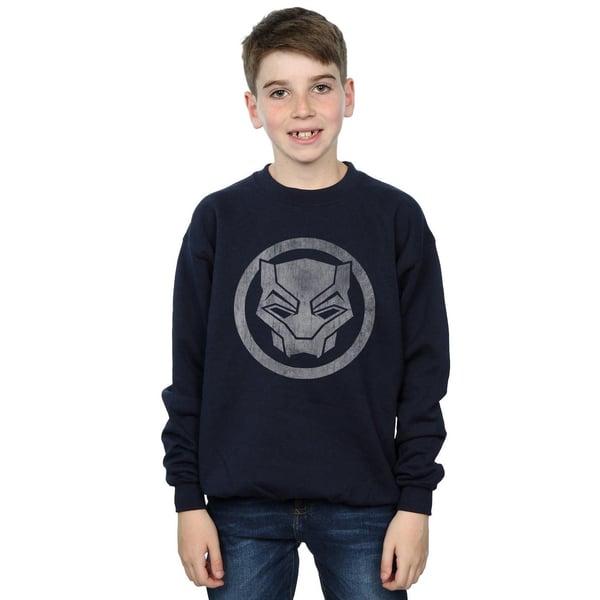 Marvel Boys Black Panther Distressed Icon Sweatshirt