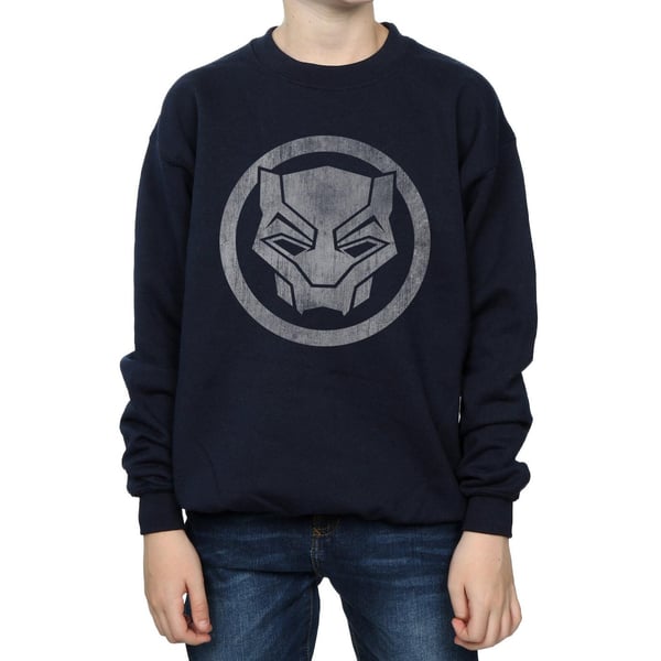 Marvel Boys Black Panther Distressed Icon Sweatshirt