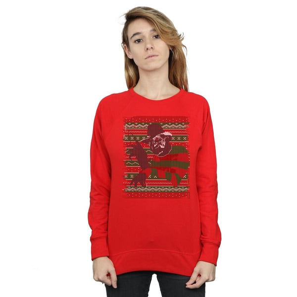 A Nightmare On Elm Street Womens/Ladies Christmas Fair Isle Sweatshirt