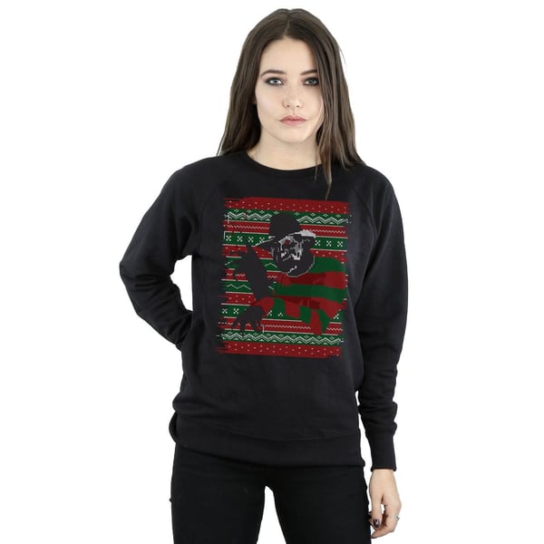 A Nightmare On Elm Street Womens/Ladies Christmas Fair Isle Sweatshirt