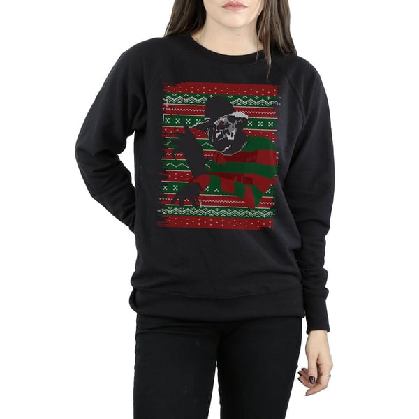 A Nightmare On Elm Street Womens/Ladies Christmas Fair Isle Sweatshirt