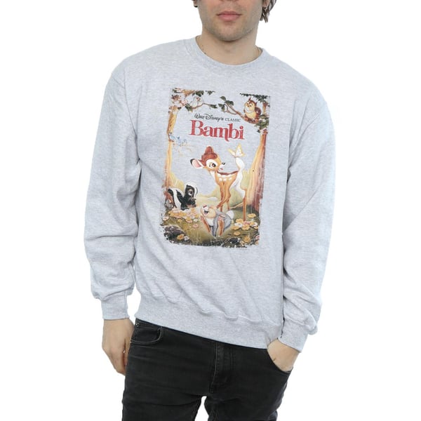 Bambi Mens Retro Poster Cotton Sweatshirt