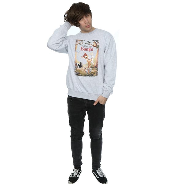 Bambi Mens Retro Poster Cotton Sweatshirt