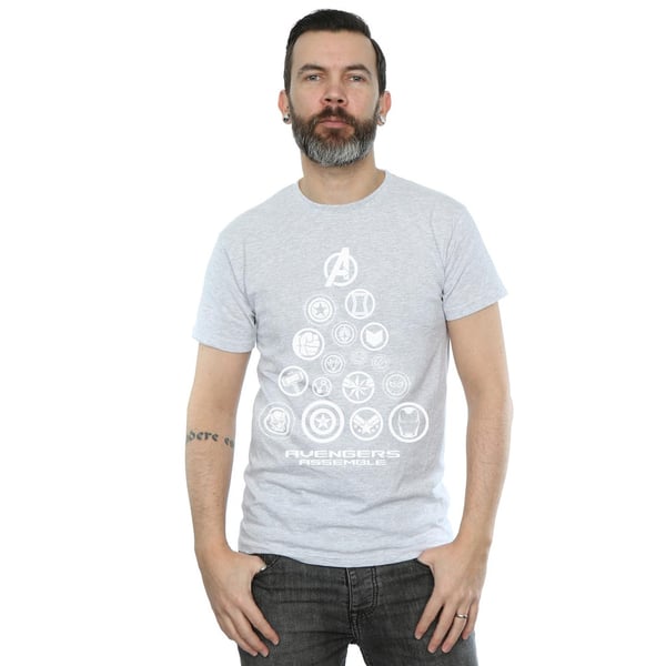 Marvel Mens Avengers Endgame Pyramid Icons T-Shirt