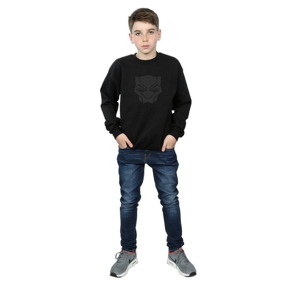 Marvel Boys Black Panther Black On Black Sweatshirt
