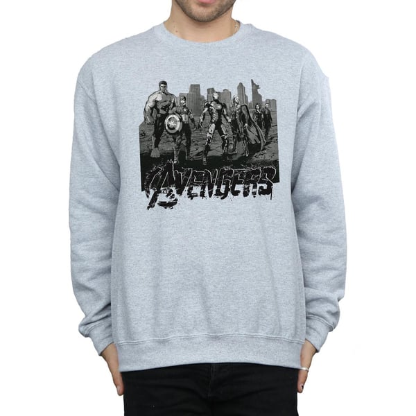 Marvel Mens Avengers Mono Team Art Sweatshirt