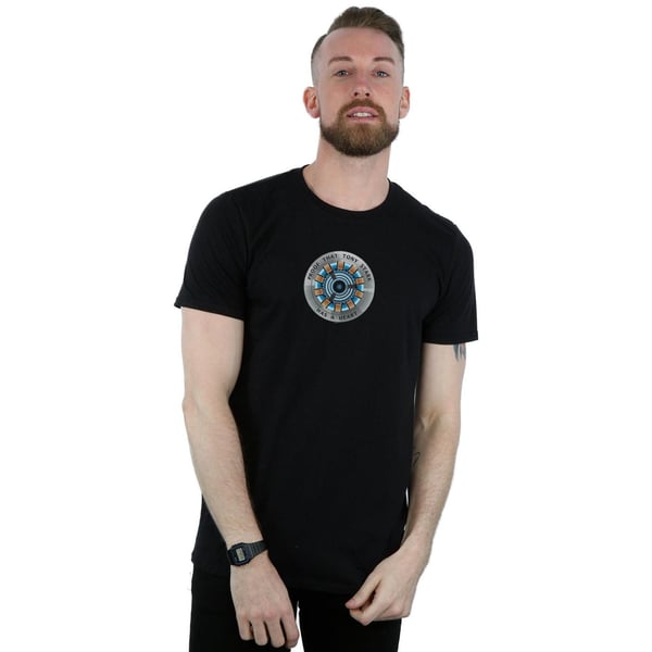 Marvel Mens Avengers Endgame Tony Stark Heart T-paita
