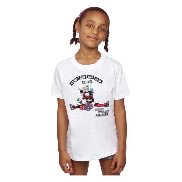 DC Comics Girls Harley Quinn Come Out And Play Cotton T-Shirt