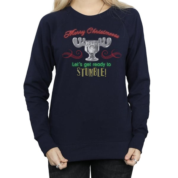 National Lampoon´s Christmas Vacation Womens/Ladies Moose Head Sweatshirt