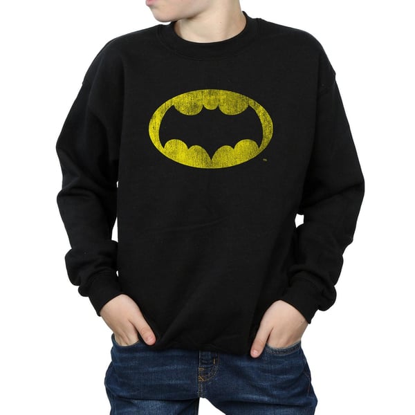 DC Comics Boys Batman TV Series Distressed Logo Sweatshirt