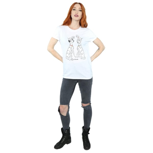 101 Dalmatians Womens/Ladies Pongo And Perdita Cotton Boyfriend T-Shirt