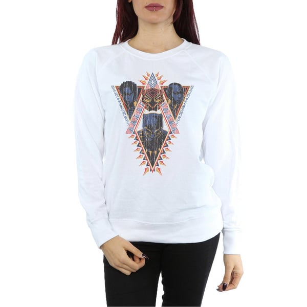 Marvel Womens/Ladies Black Panther Tribal Heads Sweatshirt