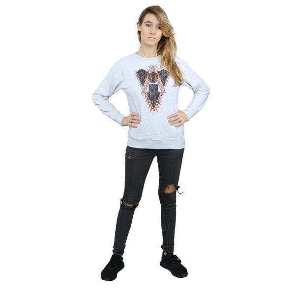 Marvel Womens/Ladies Black Panther Tribal Heads Sweatshirt
