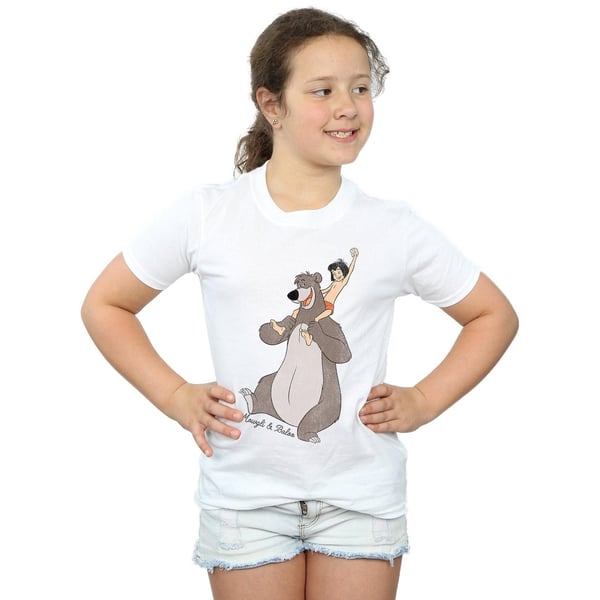 Jungle Book Girls Mowgli And Baloo Cotton T-Shirt