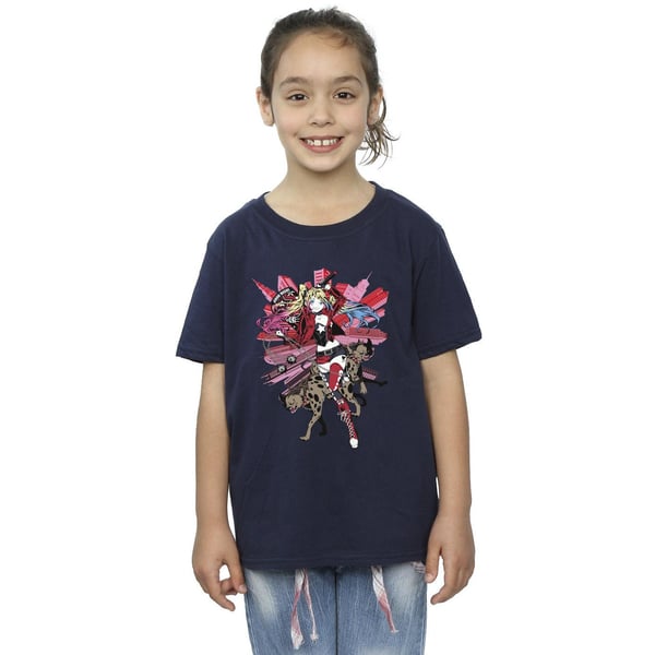 DC Comics Girls Harley Quinn Hyenas Cotton T-Shirt