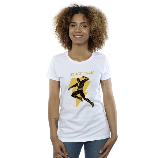 DC Comics Womens/Ladies Black Adam Golden Bolt Chest Cotton T-Shirt