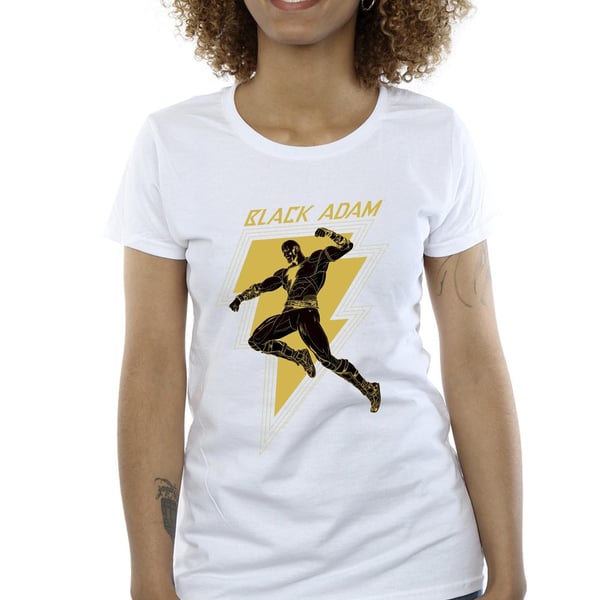 DC Comics Womens/Ladies Black Adam Golden Bolt Chest Cotton T-Shirt