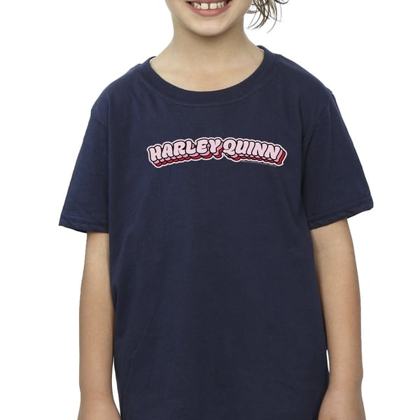 DC Comics Girls Batman Harley Quinn Logo Cotton T-Shirt