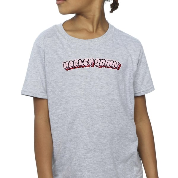 DC Comics Girls Batman Harley Quinn Logo Cotton T-Shirt