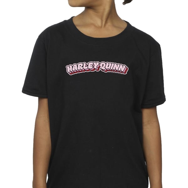 DC Comics Girls Batman Harley Quinn Logo Cotton T-Shirt