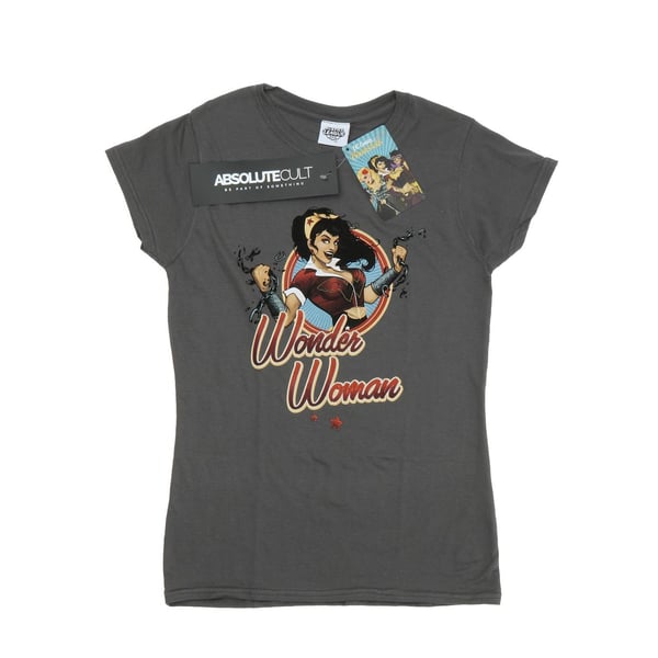 Wonder Woman Womens/Ladies Bombshells Badge Heather T-Shirt
