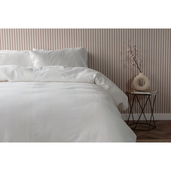 Belledorm Waffle Stripe Duvet Cover Set
