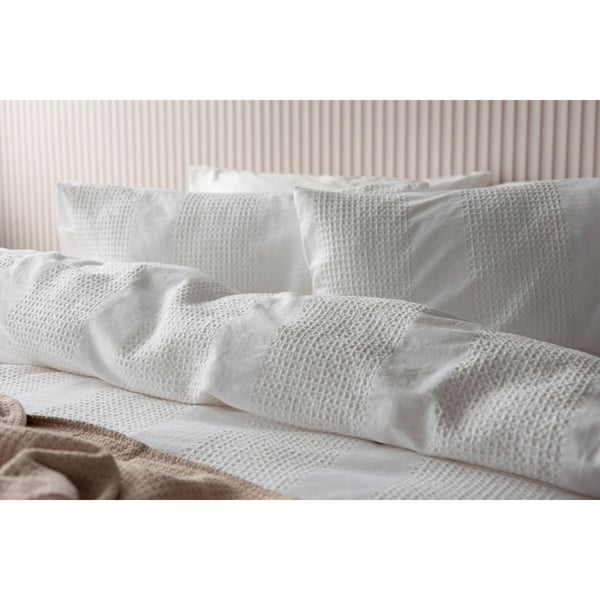 Belledorm Waffle Stripe Duvet Cover Set