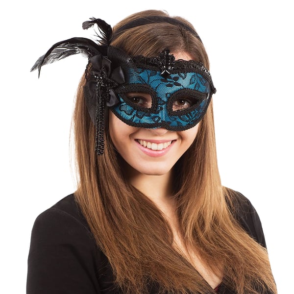 Bristol Novelty Adults Unisex Side Feather Eye Mask