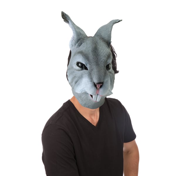Bristol Novelty Unisex Adults Rubber Rabbit Mask