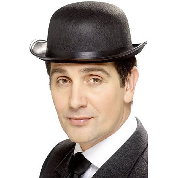 Bristol Novelty Unisex Adults Black Felt Bowler Hat