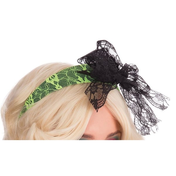 Bristol Novelty Unisex Adults 80s Lace Headband