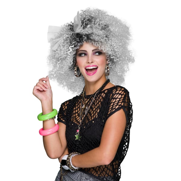 Bristol Novelty Womens/Ladies 80s Pop Icon Two Tone Wig