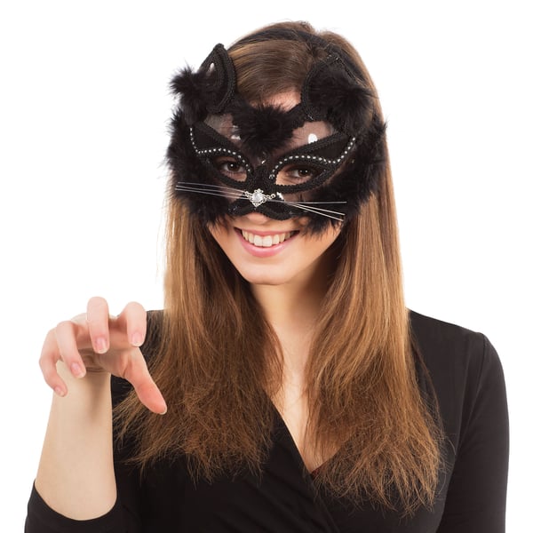 Bristol Novelty Unisex voksen gennemsigtig kattemaske til voksne Bristol Novelty Unisex voksen gennemsigtig kattemaske til voksne