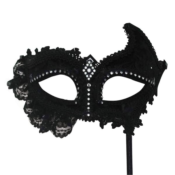 Bristol Novelty Unisex Adults Lace Mask On Stick
