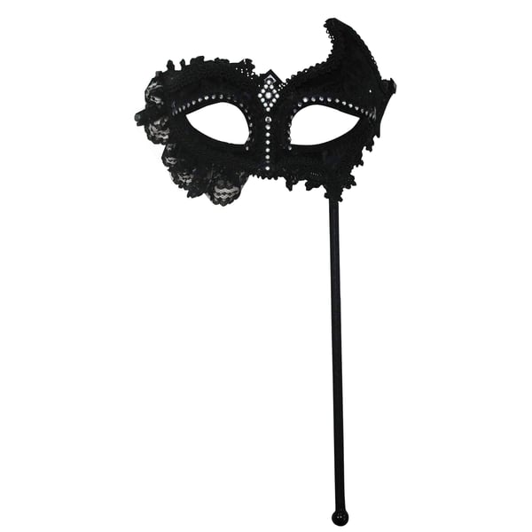 Bristol Novelty Unisex Adults Lace Mask On Stick