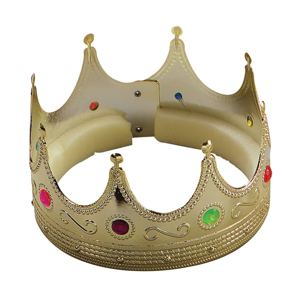 Bristol Novelty Unisex skinnende kroner med falske ædelsten (pakke med 2)