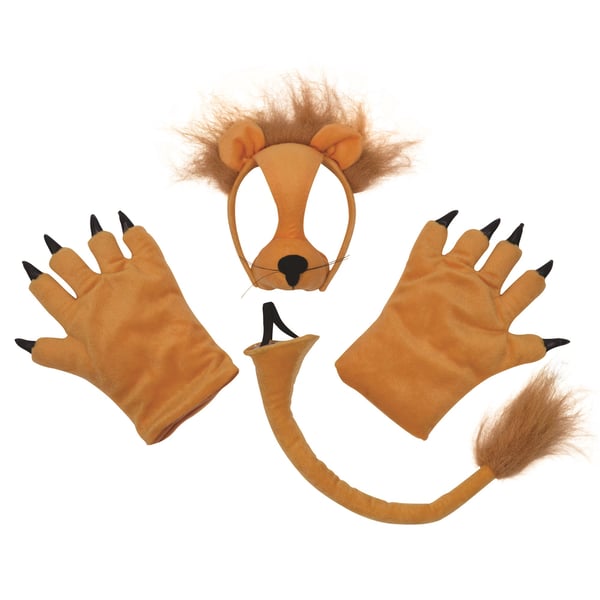 Bristol Novelty Childrens/Kids Lion Mask Tail And Paws Costume Accessories Set