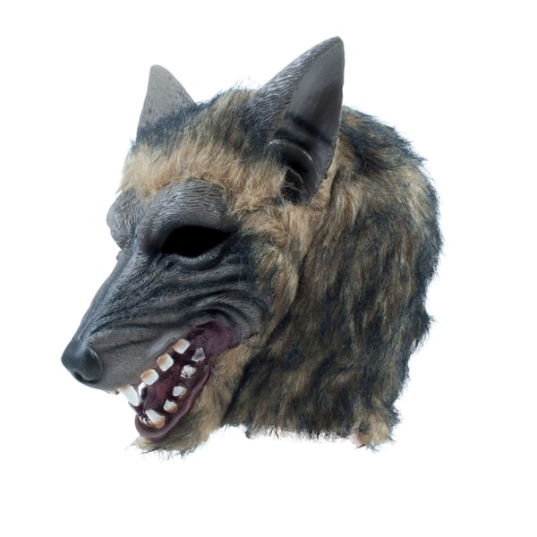 Bristol Novelty Unisex Adults Brindle Effect Wolf Mask