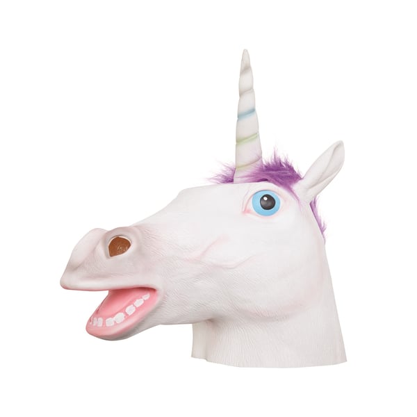 Bristol Novelty Unisex Adults Latex Unicorn Mask