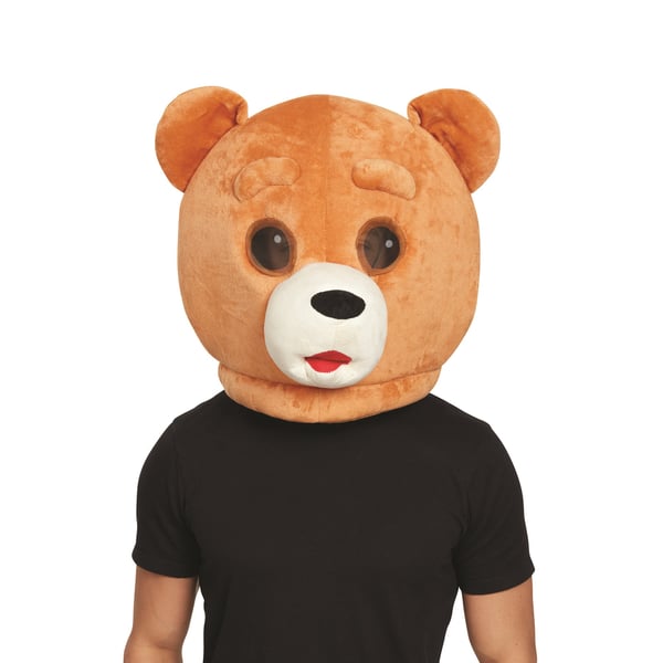 Bristol Novelty Unisex Adults Teddy Bear Mascot Mask