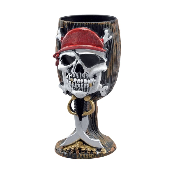 Bristol Novelty Pirate Skull And Cutlasses Goblet