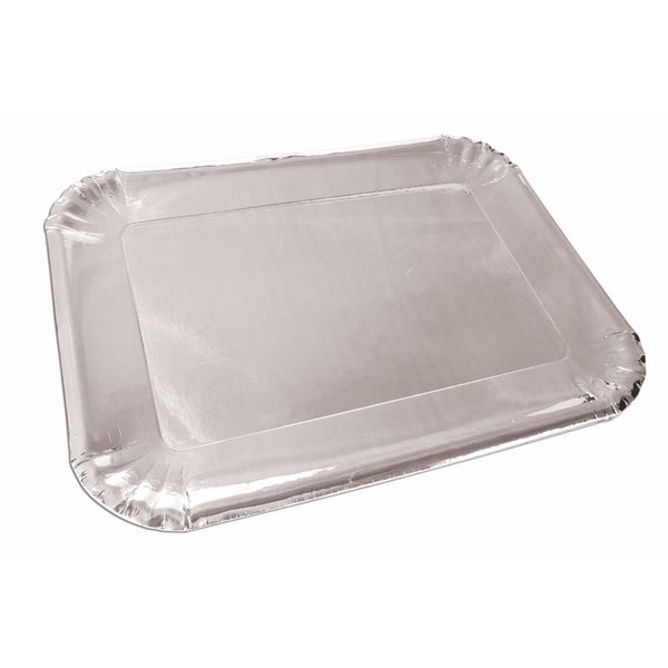 Bristol Novelty Sølvfarvede papirfade (pakke med 6 stk.)